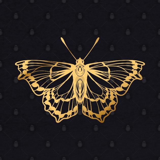 Gold butterfly by OKUR Creative